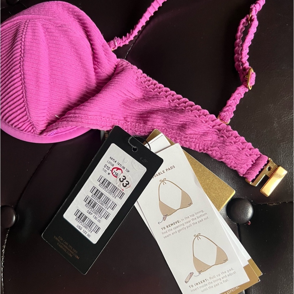 NWT Vix Taylor Bikini Top in Kayla Lotus, size M - Picture 6 of 6